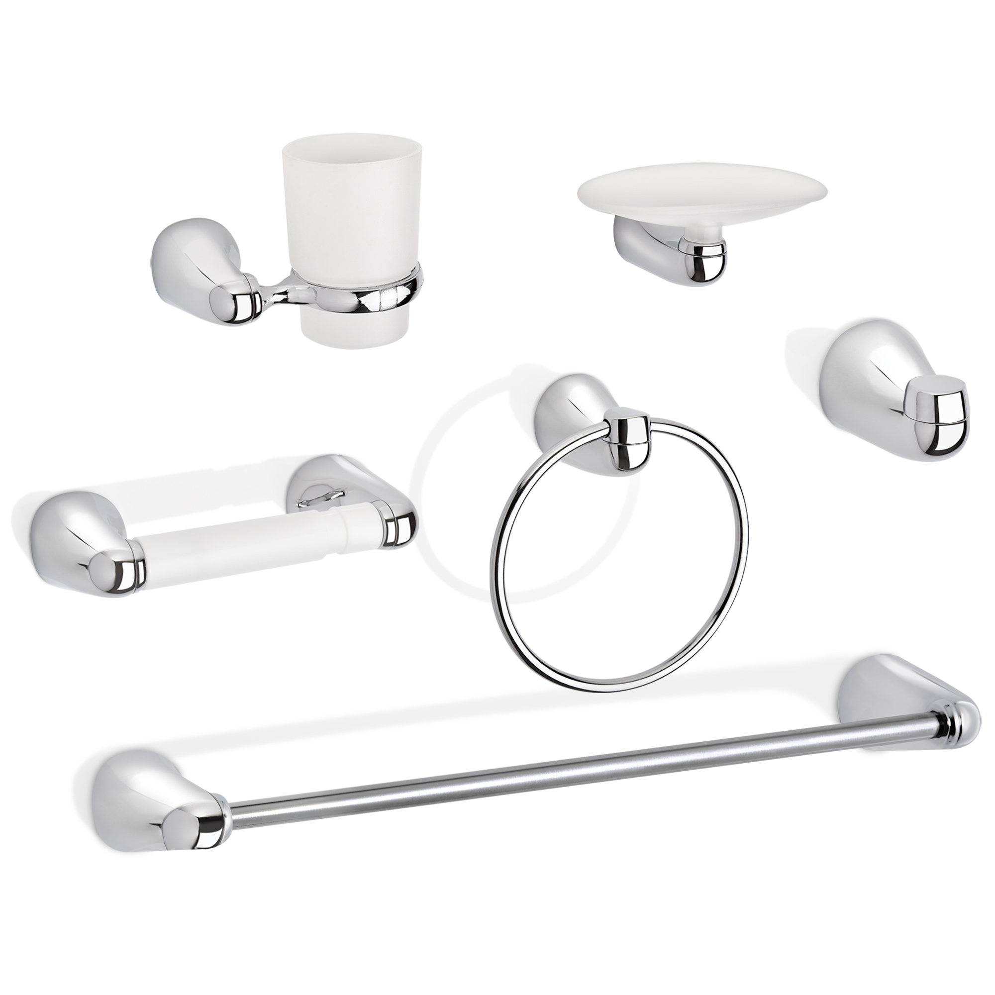 Set accesorios baño Link blanco